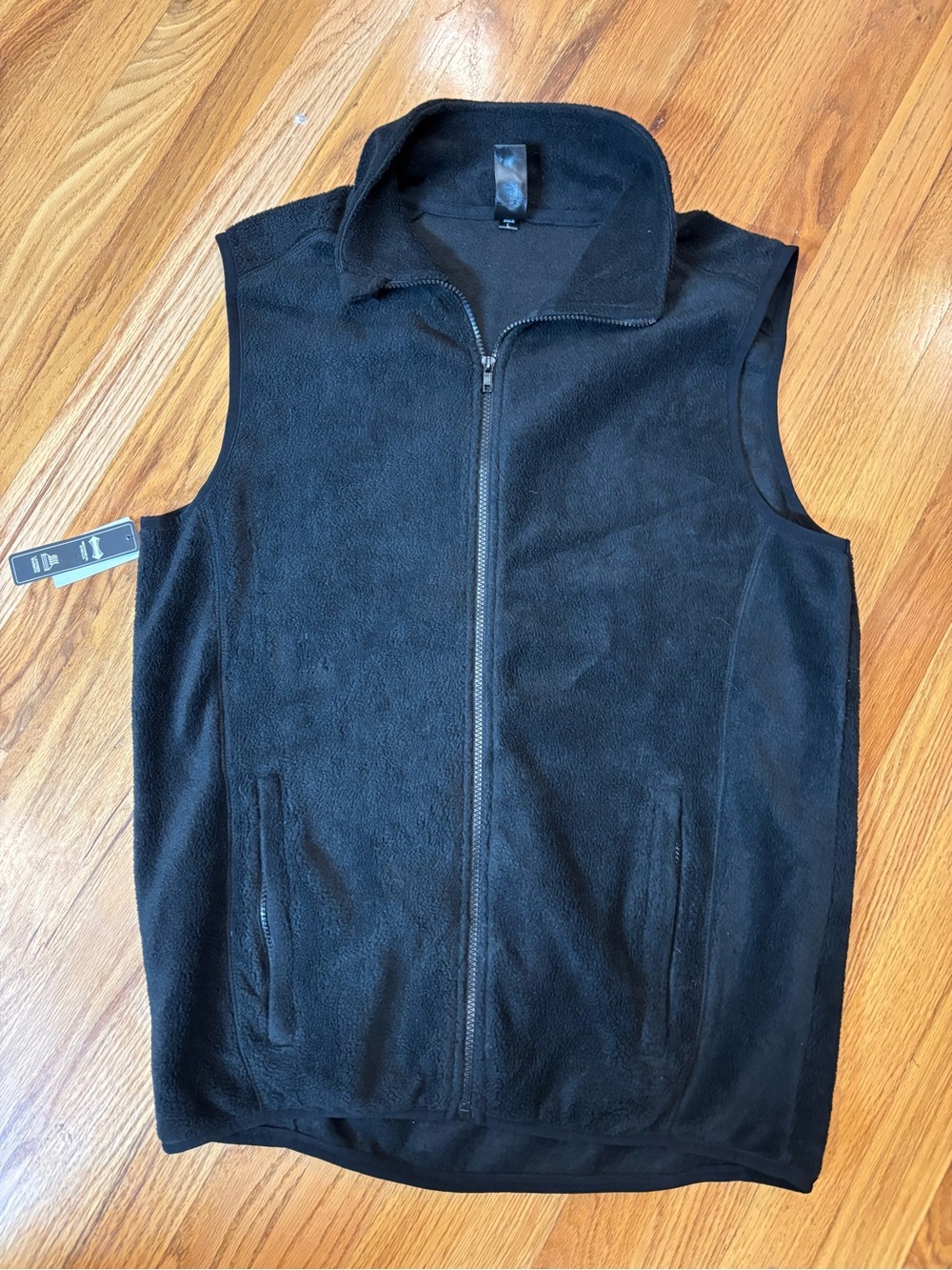 burnside Black Full-Zip Fleece Vest